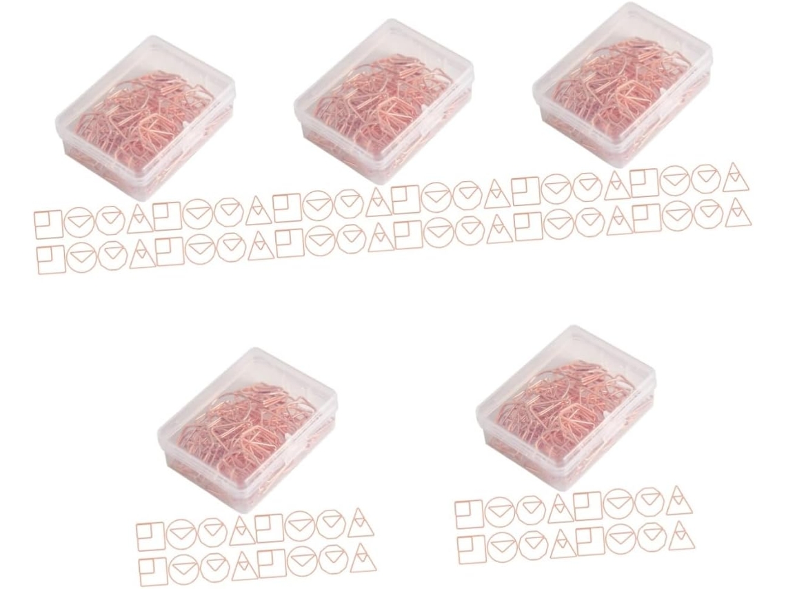 Conjunto De 5 Clipes Papel Em Formato Carta, Material De Escritório, Clipes Arquivos, Clipes Fixação De