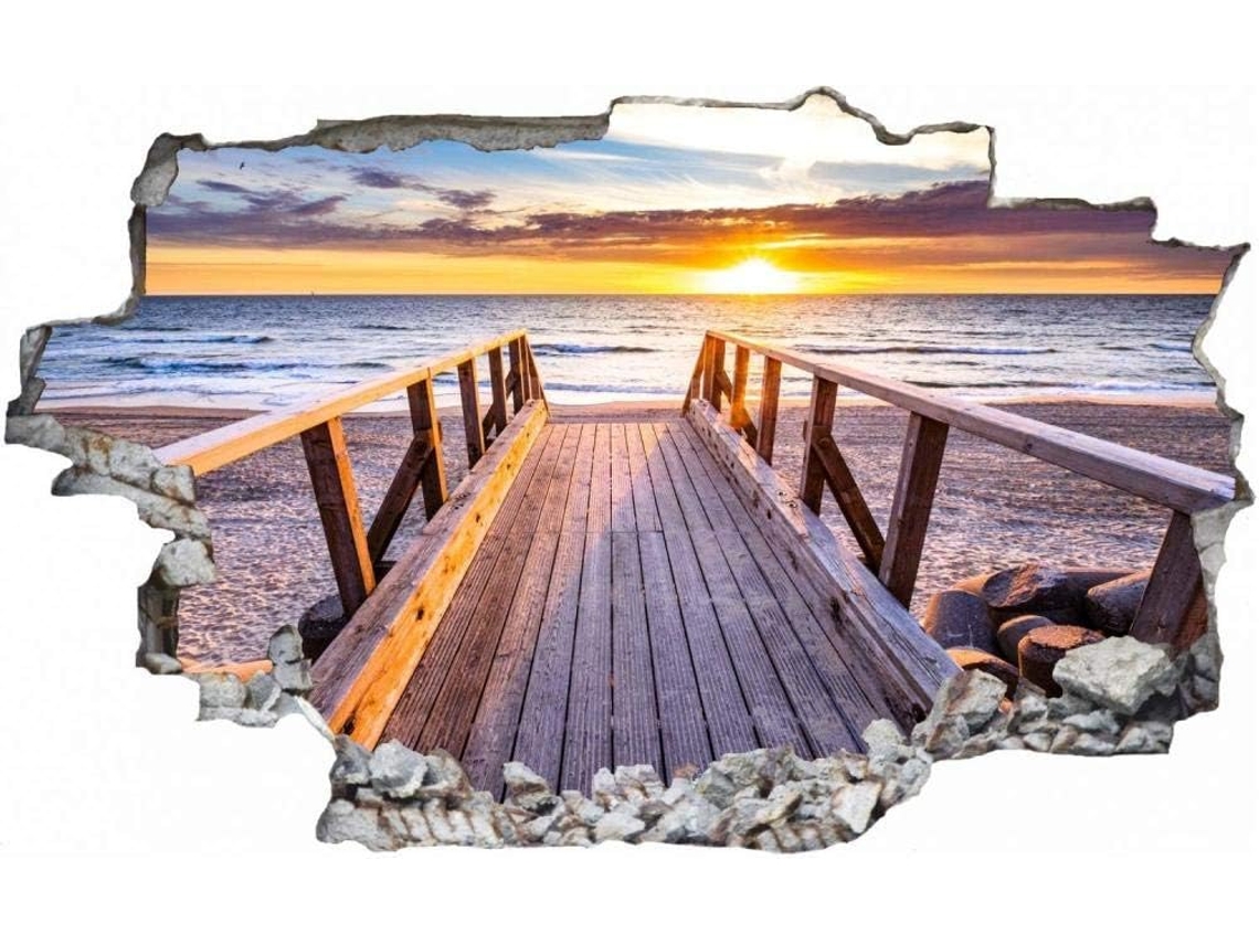 Adesivos Muraux Beach Lake Nordsee Adesivo Mural Para Salão De Beleza Quarto Cozinha Escritório Adulto Criança 70x110cm