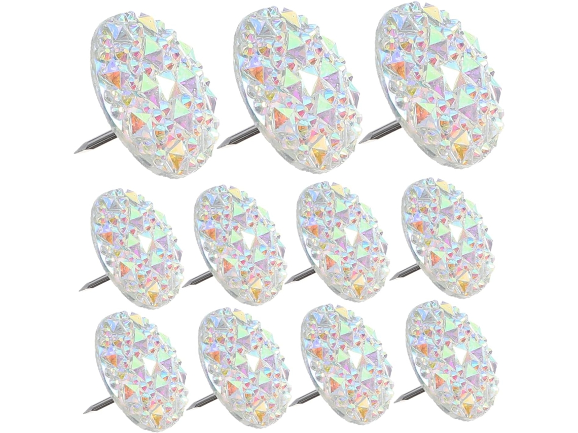 100 Alfinetes De Pressão Com Strass, Multifuncionais, Para Paredes E