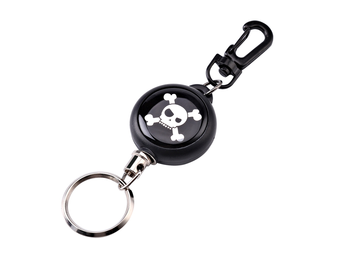 Chaveiro Retrátil de Corda de Aço Edc 60cm