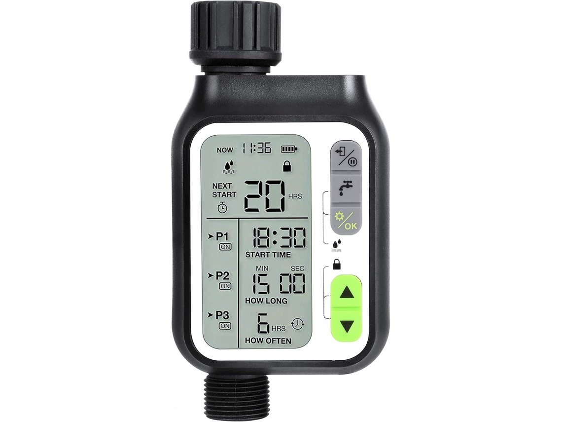 Temporizador de rega, temporizador de rega automático/sensor de chuva automático padrão europeu