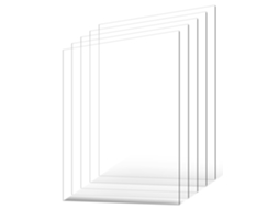 Folhas plásticas PET (5 peças, 610 x 914 mm, 1 mm de espessura, fáceis de cortar)