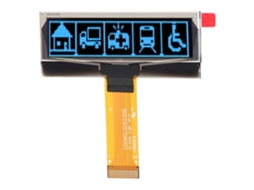 Módulo de display OLED 2.23 polegadas 123x32 resolução interface SPI IIC tela azul 24 pinos com S/MARCA