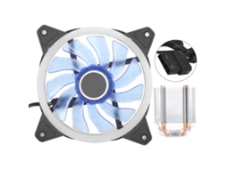 Resfriador De Cpu Com Ventilador Ultra-silencioso, Radiador Com 6 Tubos De Latão Para Desktop 775amd1155 1366 Aurora Blue