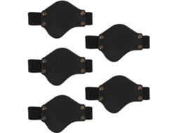 Conjunto de 5 peças de capas para alavanca de câmbio de motocicleta em couro sintético preto, leves e fáceis de instalar.