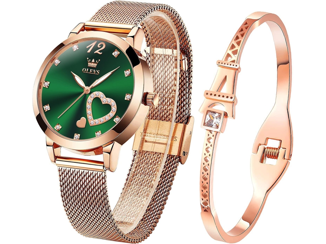 Lurelia Conjunto De Relógios Para Casal, Modelo Ony-364, Movimento De Quartzo, Data/calendário, 33 Mm, 9 Polegadas, Aço Inoxidável, Resistente À Água