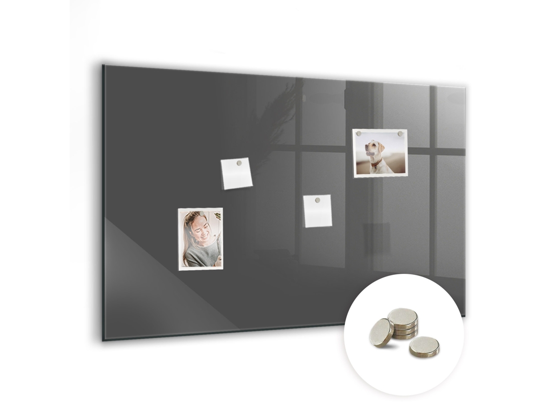 Lousa Magnética Cinza Para A Sala De Estar Espelharte (90x60 Cm)