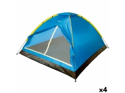Tenda de Campanha AKTIVE 4 Pessoas 210 X 130 X 240 Cm 4 Unidades
