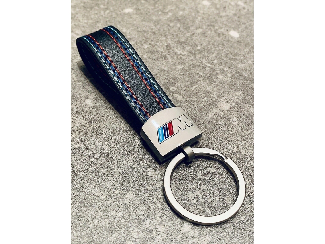 Chaveiro Bmw em Couro Genuíno M Sport, M Power Metal Oem