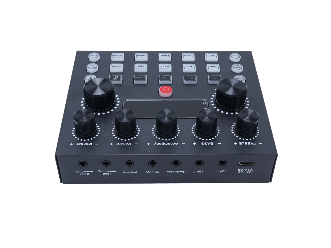 Mixer de Placa de Som LAXISCREED com Efeitos e Redução de Ruído