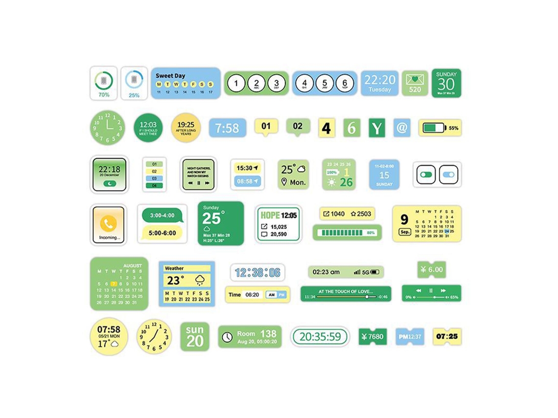 100 Folhas Adesivos Scrapbooking Decorativos Diy com Adesão Forte para Diário Álbum Foto com S/MARCA