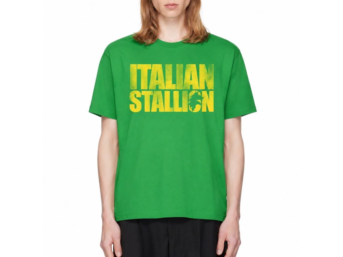 Rockinstone Rocky Movie Italian Green Solid Kelly Adult T-shirt Size:xl
