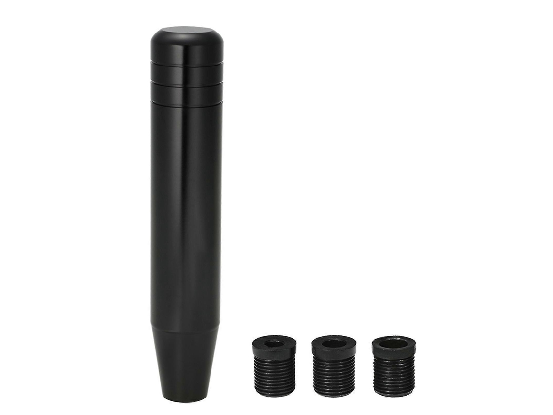Manopla De Câmbio Universal De Alumínio De 18 Cm Preta Para Corrida De Automóvel E Caminhão Com 3 Adaptadores, Borracha, Preto, Para Automóvel