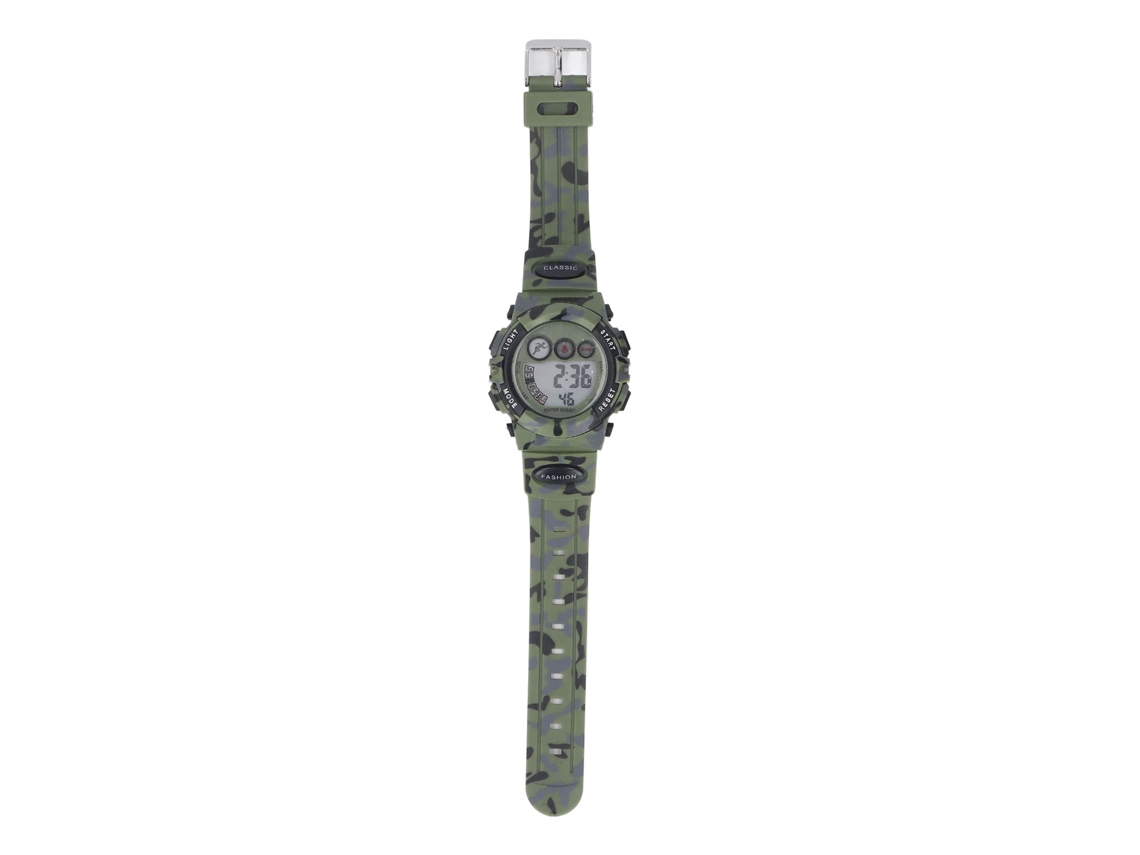 2026 relógio Digital Infantil Impermeável Cor Verde Camuflagem