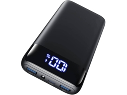 Carregador Banco Energia Led Carregamento Rápido Portátil YIZHOOD Tecido Preto