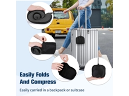 Almofada de viagem de espuma viscoelástica, ajustável, com protetores auriculares AQUAFORGE
