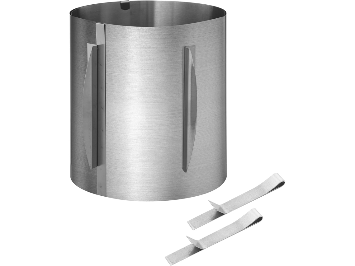 Anel de Bolo de Aço Inox Ajustável 20cm com Escala ZYBLSSBB