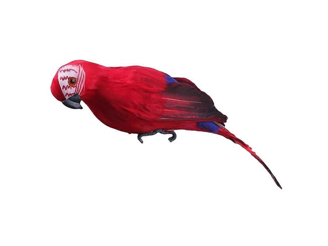 Figura De Loro Artesanal 25/35cm Para Jardín Decoración De Césped Ornamentos De Patio Kaesi Rojo 25 Cm