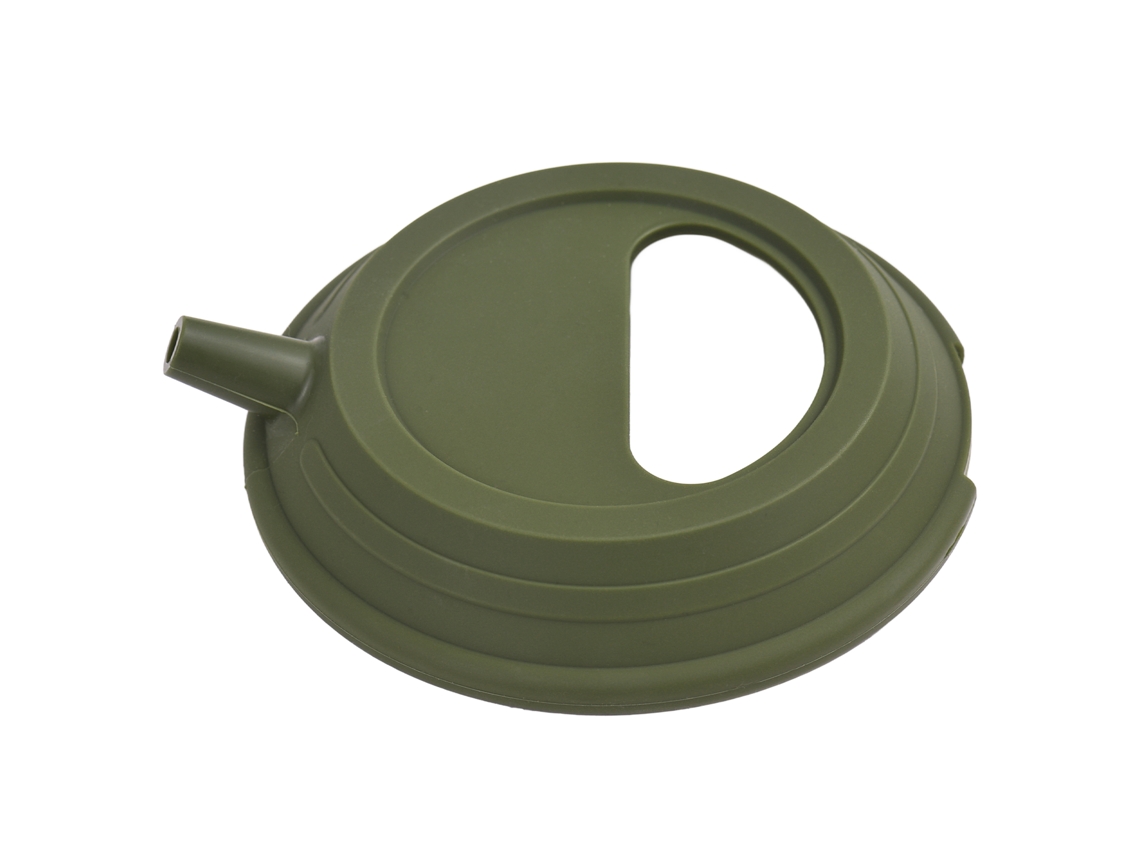 Tampa de Chaleira de Silicone para Camping Verde
