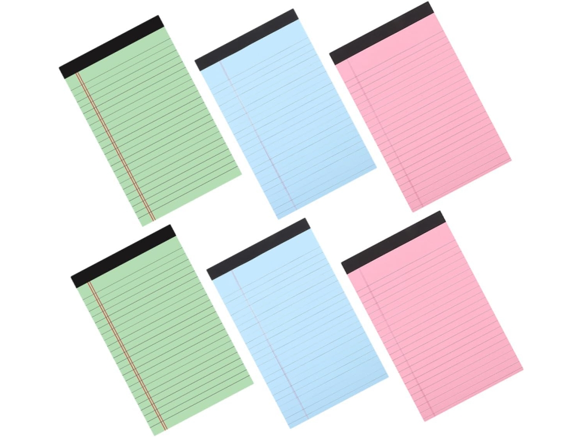 De 6 Cadernos Coloridos Com Linhas E Páginas Destacáveis Para Organização Em Casa, No Escritório E Gokoco