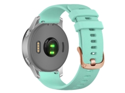 Bracelete Para Garmin (18mm) - Silicone - Fivela De Aço Rosé Teal