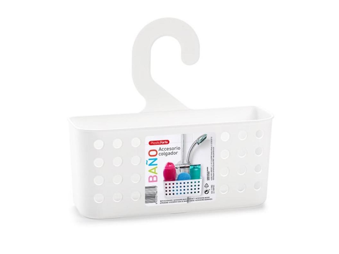 Colgador baño blanco