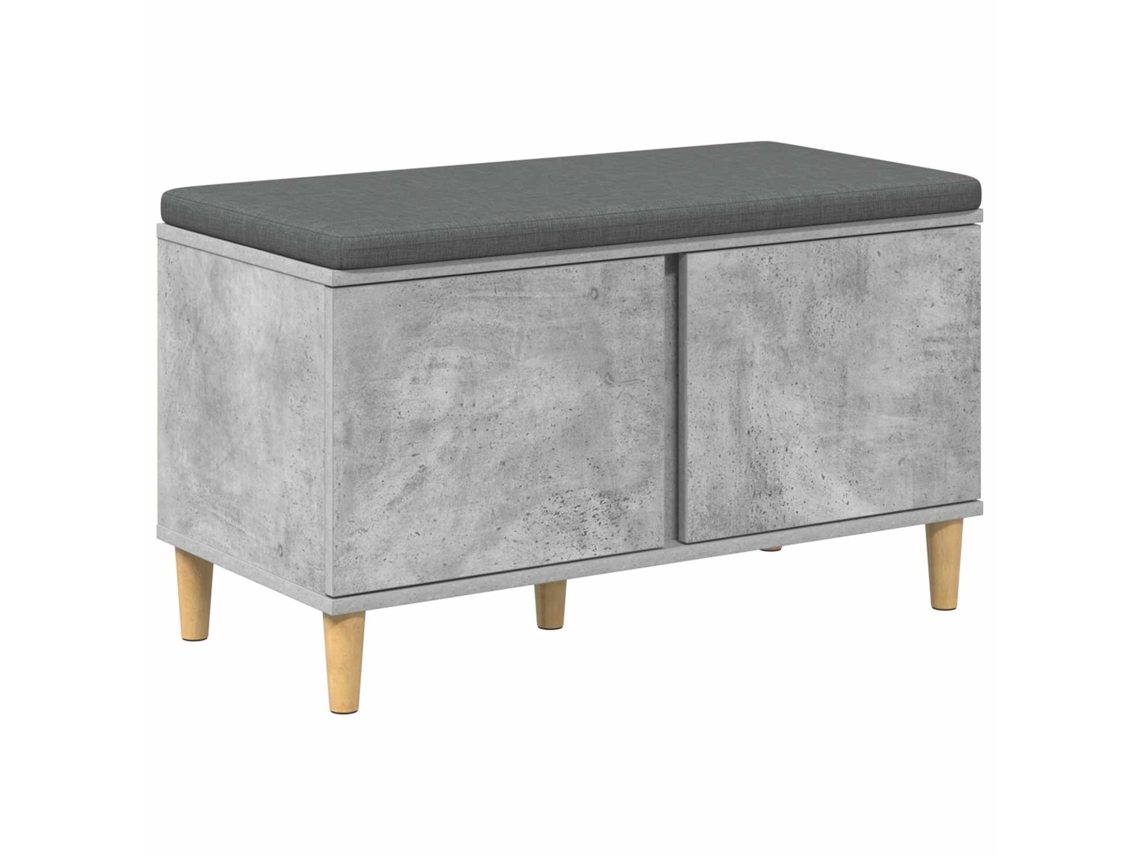 Banco de entrada com almofada e suporte Cinzento 60x38x46 cm MAISON EXCLUSIVE