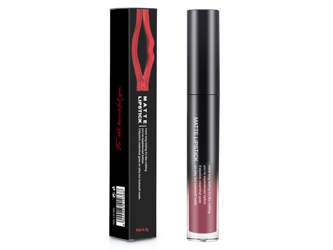 Labial Matte Liquido Nageta 02 Largo Duracion No Pegajoso Gloss Labial Cosmetico