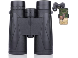 Binóculos 12x42 Hd Profissionais Ip68 Adaptador Smartphone Bak4 Prisma Observação Pássaros Camping Caminhadas Concertos Turismo Preto Bestvite