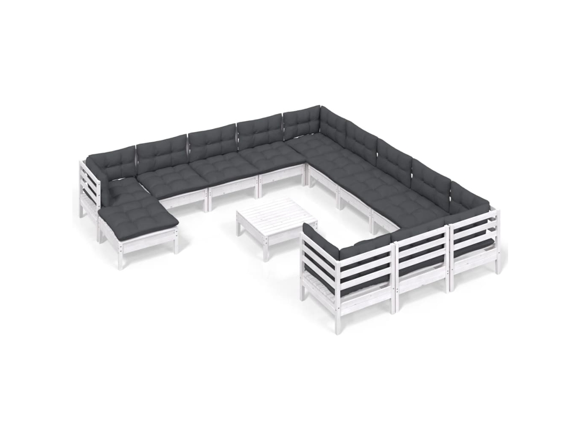 Garden Lounge Set, Garden Lounge Sets Vidaxl Branco Madeira De Pinho (n/a)