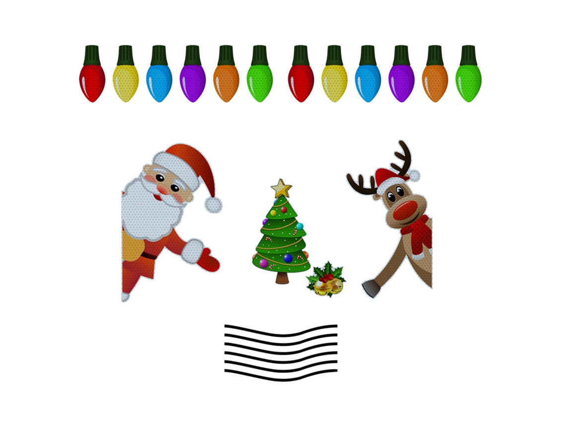 Laxiscreed Rfm025 Lâmpada Refletora Natal Com 6 Fios Para Carro, Decoração E Refrigeração