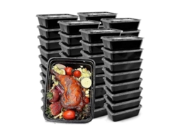 Conjunto De 50 Lancheiras Plásticas Reutilizáveis, Tipo Bento, Armazenar, Cozinhar E Preparar Alimentos