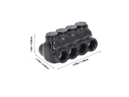 Conector De Isolamento Multi-cable Laxiscreed Com 4 Portas E Duplas Entradas Para Conexão Segura