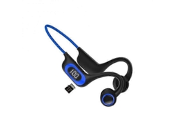 Fone De Ouvido De Condução Óssea Sem Fio Bluetooth 5.3 Para Esportes Ao Ar Livre, Com Microfone, Compatível Com Android E Ios E Com Cartão Sd.