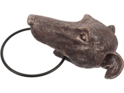 Batedor De Porta Decorativo Em Resina Com Cabeça De Cachorro