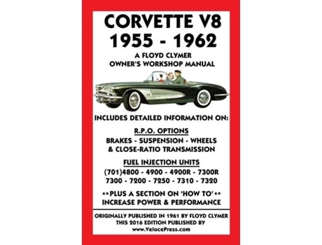 Livro Corvette V8 1955-1962 Owners Workshop Manual De Floyd Clymer (inglês)