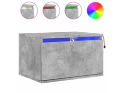 Mesa de Cabeceira de Parede com Luzes Led Cinzento Cimento MAISON EXCLUSIVE