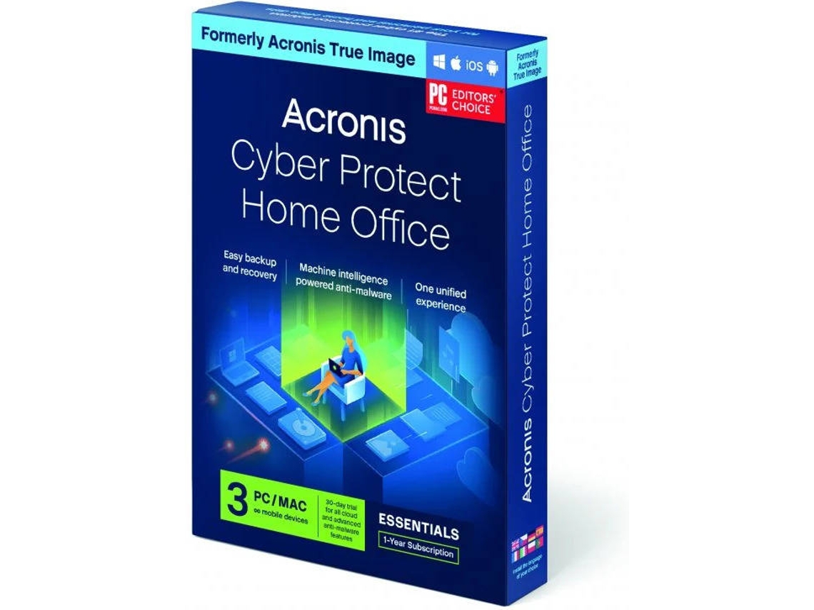Software ACRONIS Essentials (3 Dispositivos - 1 ano - Smartphone, PC, Mac e Tablet - Formato Digital)