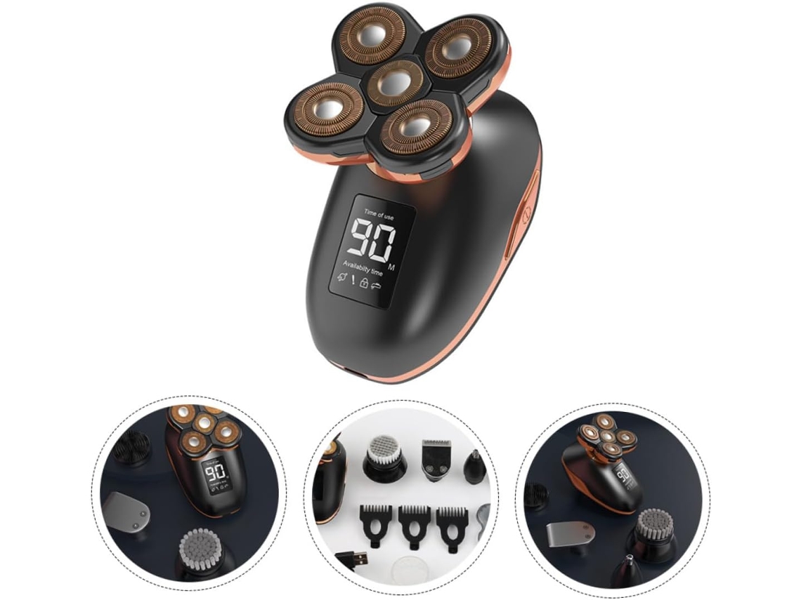 Aparelho De Barbear Masculino Com Visor Lcd Digital E Acabamento Em Abs