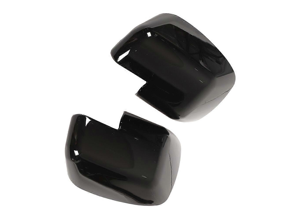 1 Par De Capas De Espelho Retrovisor Porta Lateral Preta Brilhante Para Land