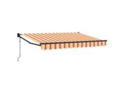 Toldo Retrátil Elétrico Amarelo, Laranja e Branco 3,5 X 2 M VIDAXL