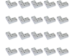 Lote de 20 pés para móveis Alumix 8 EMUCA altura 12mm Plástico Pintado alumínio