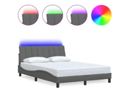 Bed Frame, Bed Frames Vidaxl Cinzeto Tecido (120 X 200 Cm)