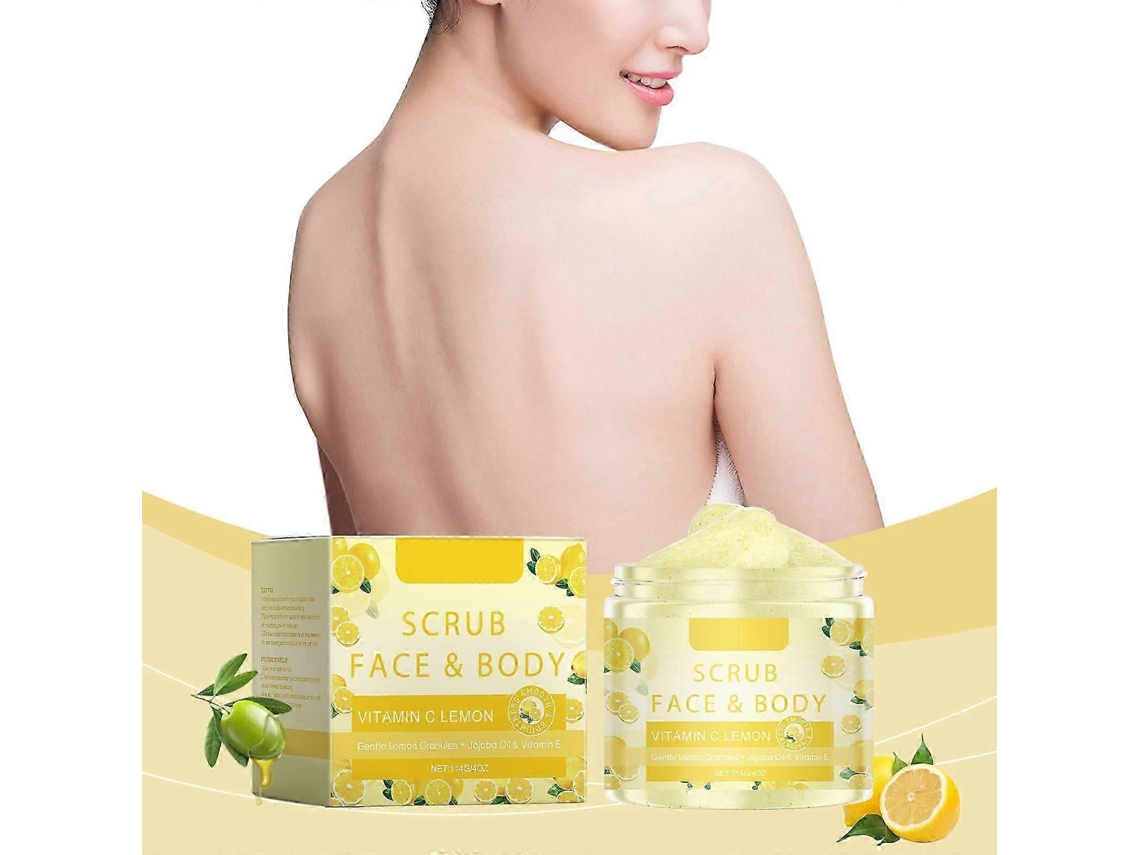 Esfoliante Corporal De Açúcar Com Figos Verdes, Esfoliante Suave, Hidratante E Limpador Para Pele Morta, 114g
