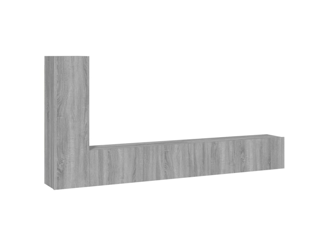 Tv Cabinet Set, Tv Cabinet Sets Vidaxl Cinzeto Madeira Processada (n/a)