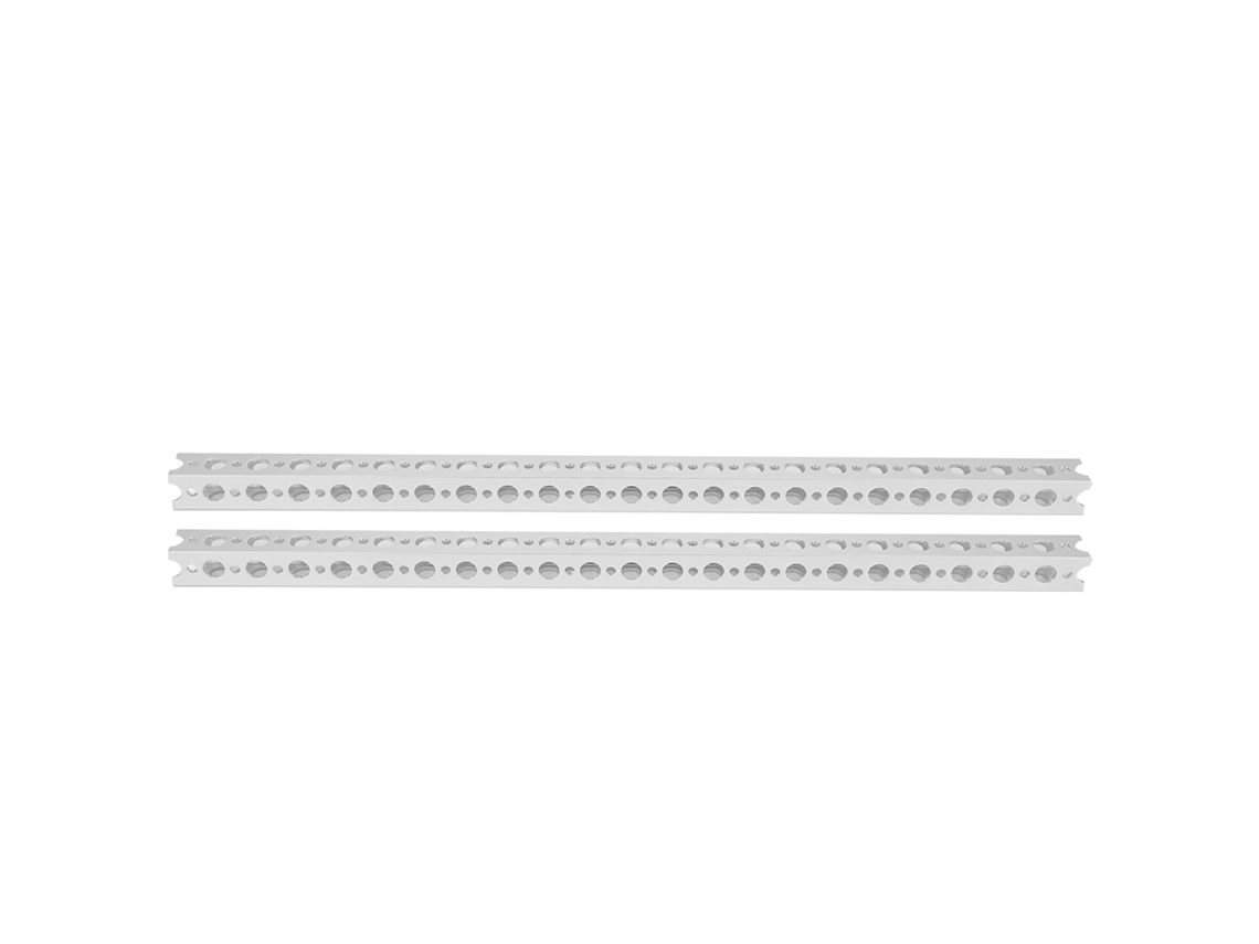 2pcs Viga Quadrada de Alumínio 22 Furos para Peças de Robótica Tetrix Prime 16x16x352mm