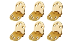Bisagras Plegables Para Armarios Y Mesas 6 Piezas, Aleación De Zinc, 80x30mm, Dorado, Con Tornillos