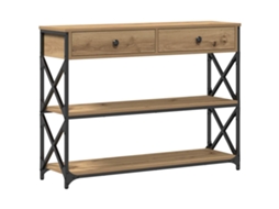 Mesa de Console com Gaveta em Carvalho Artisiano MAISON EXCLUSIVE (100x28x75 cm)