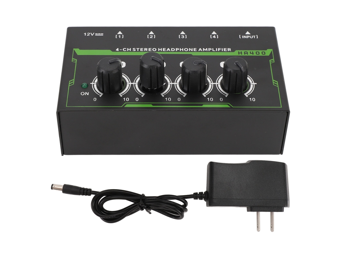 Aetheria amplificador de Fones de Ouvido 4 Canais de Alta Potência Estéreo para Estúdio e Palco Plug Us