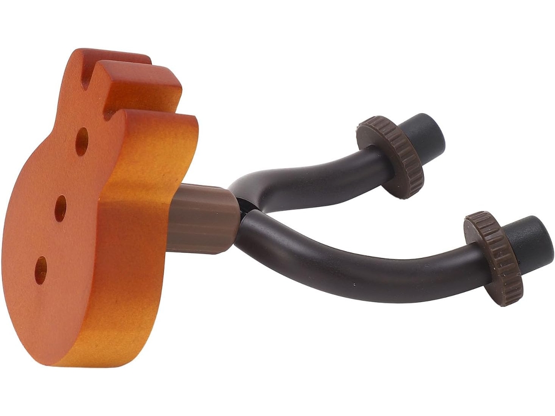 Suporte De Parede Para Guitarra, Em Madeira De Faia, Ferro E Borracha